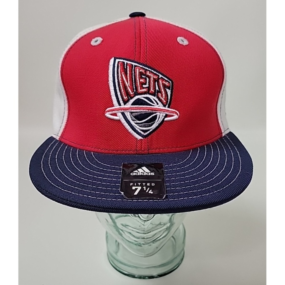Adidas‎ Brooklyn Nets Fitted Hat Cap Wool Blend 7 1/4